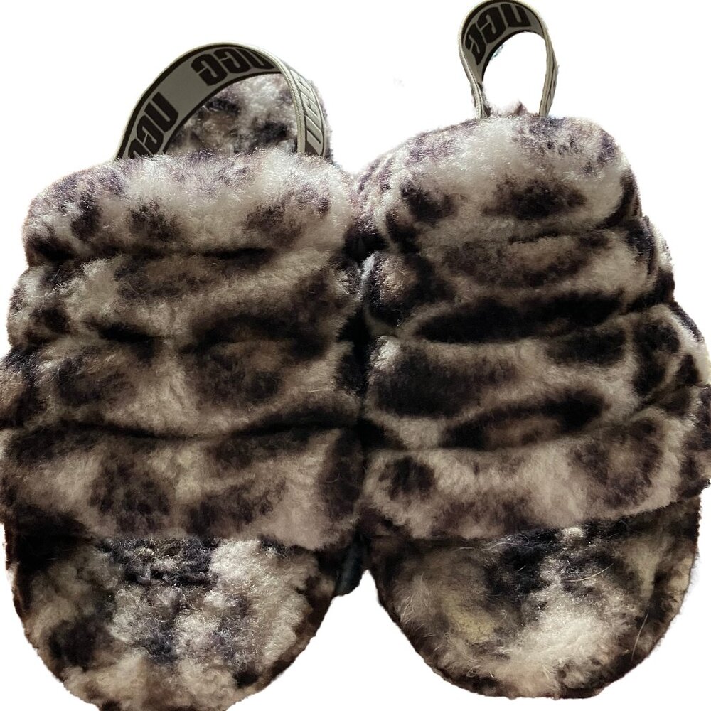 EUC UGG Girl's Animal Print Slippers Size: 2